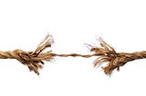 A fraying rope about to break